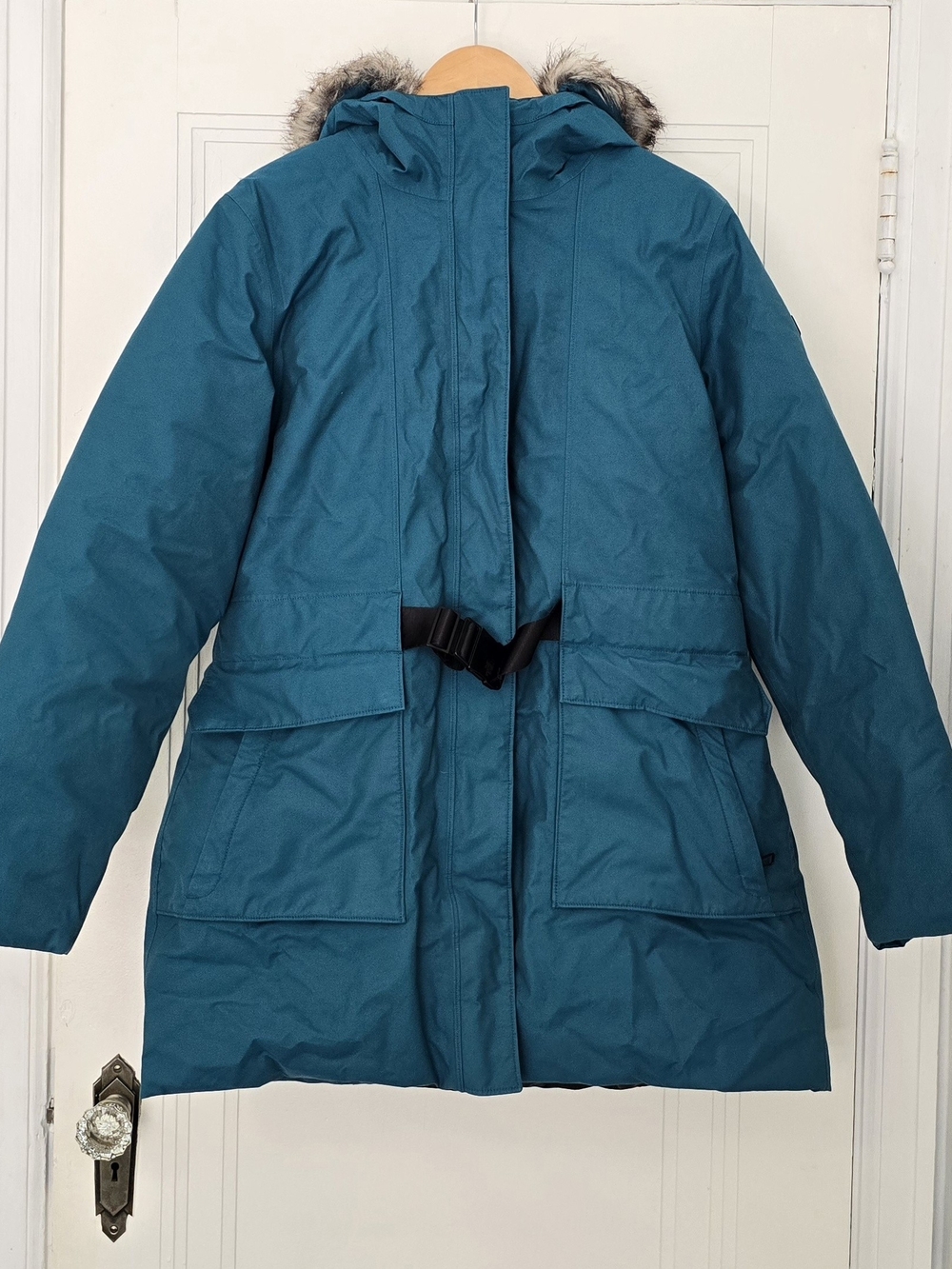 The North Face Dunagiri Teal down parka, size XL, Euc